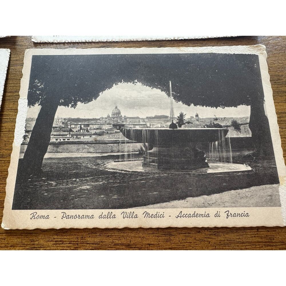 Vintage Rome Italy Postcard Lot of 6 Black White Deckle Edge Unposted - Picture 4 of 16
